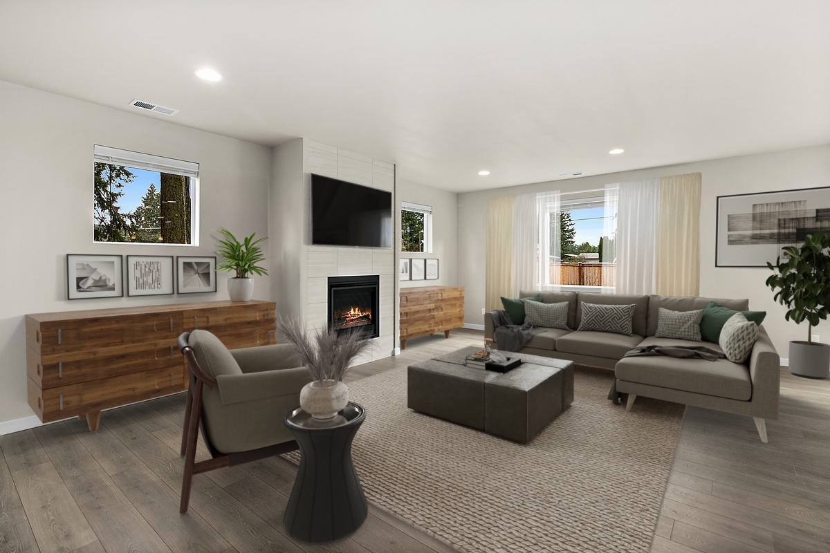 Maple Great Room Staged